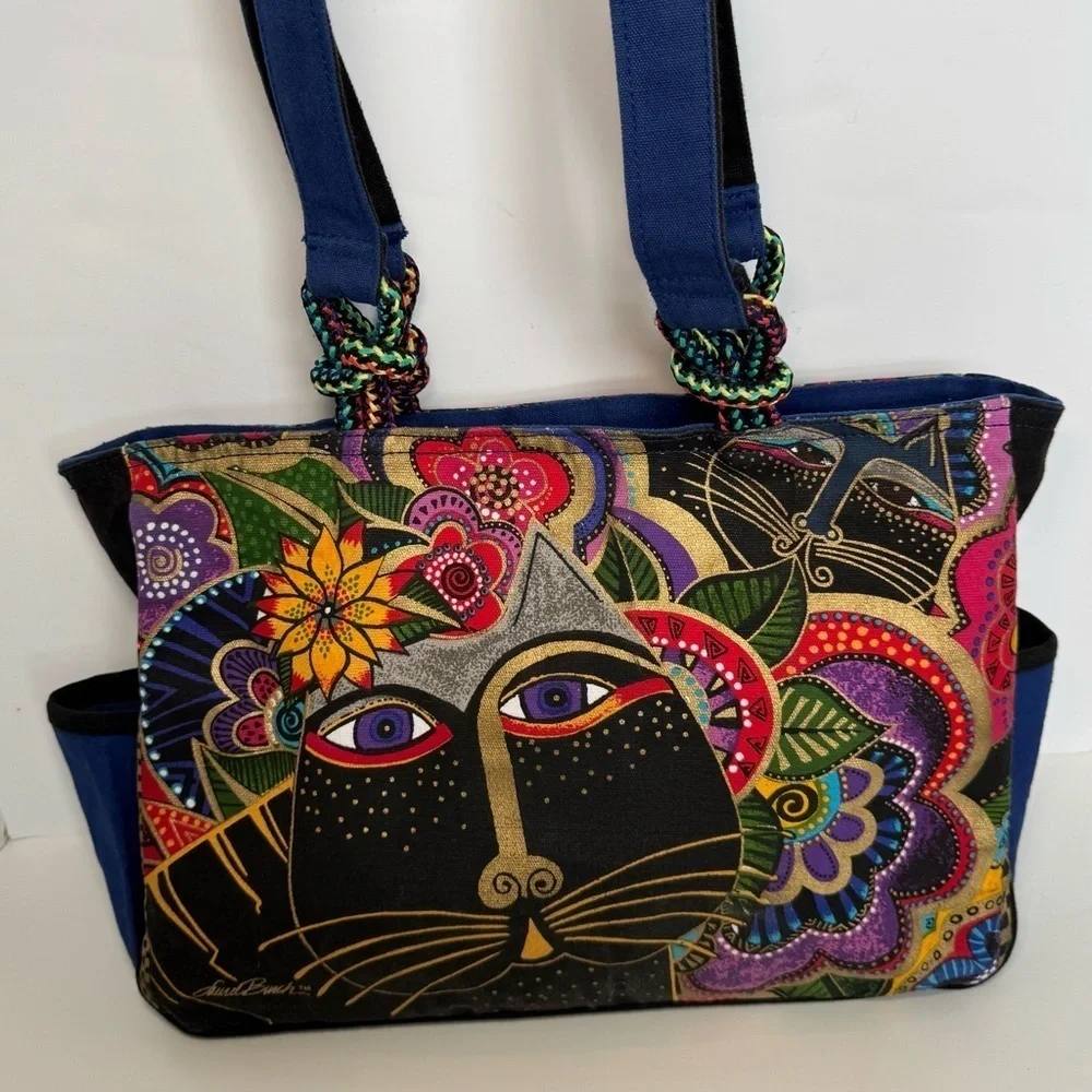 Laurel Burch Carlotta's Cats Medium tote